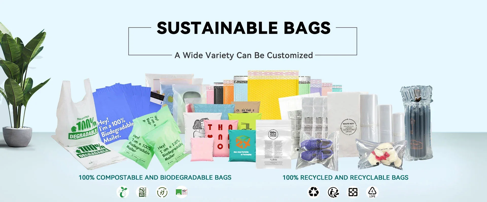 Tas glassine yang disesuaikan
