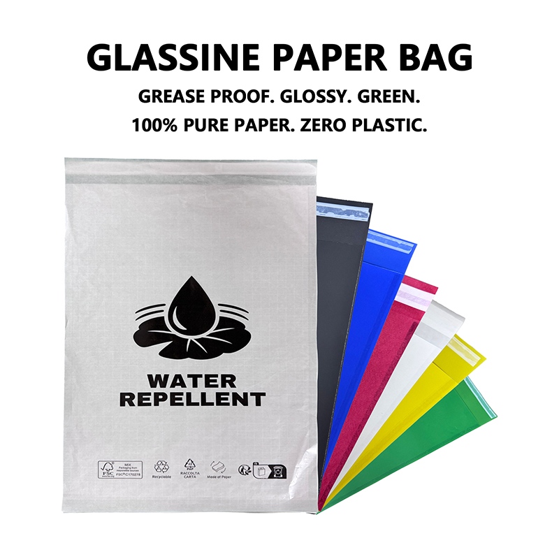 Kantong Kertas Glassine Custom untuk Kemasan Pakaian Membantu Merek Mengganti Kemasan Plastik