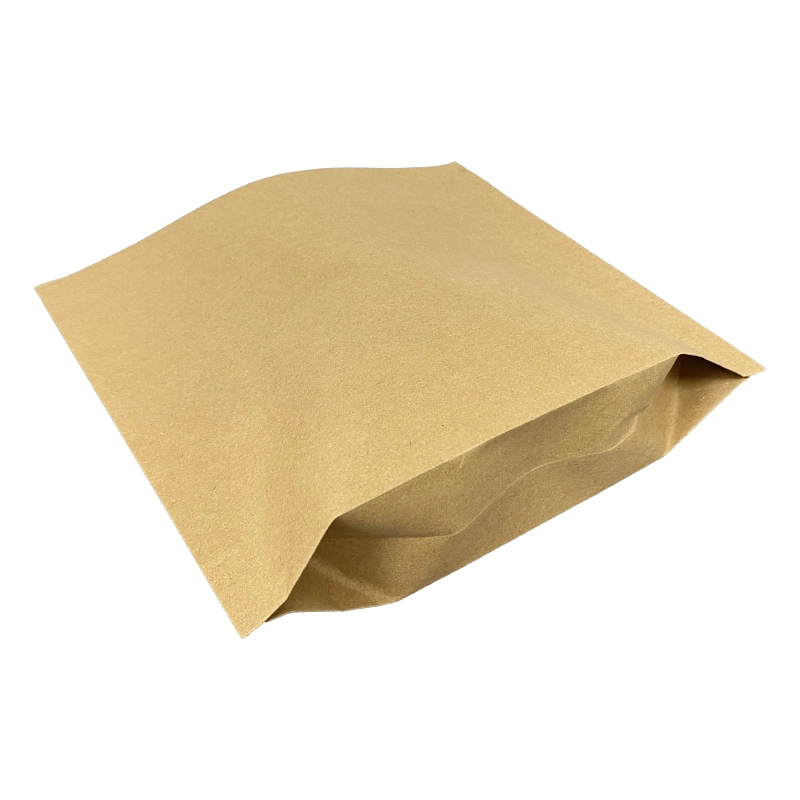 Kantong kertas kraft dengan mulut datar